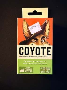 Coyote Card Game Exploding Kittens Tim Ferriss Party Game Ages 10+ New